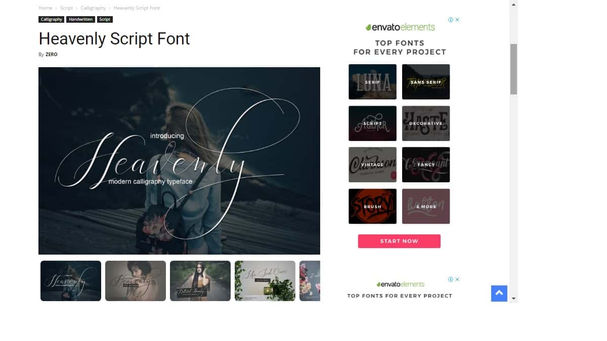 fonts- download heavenly scrip