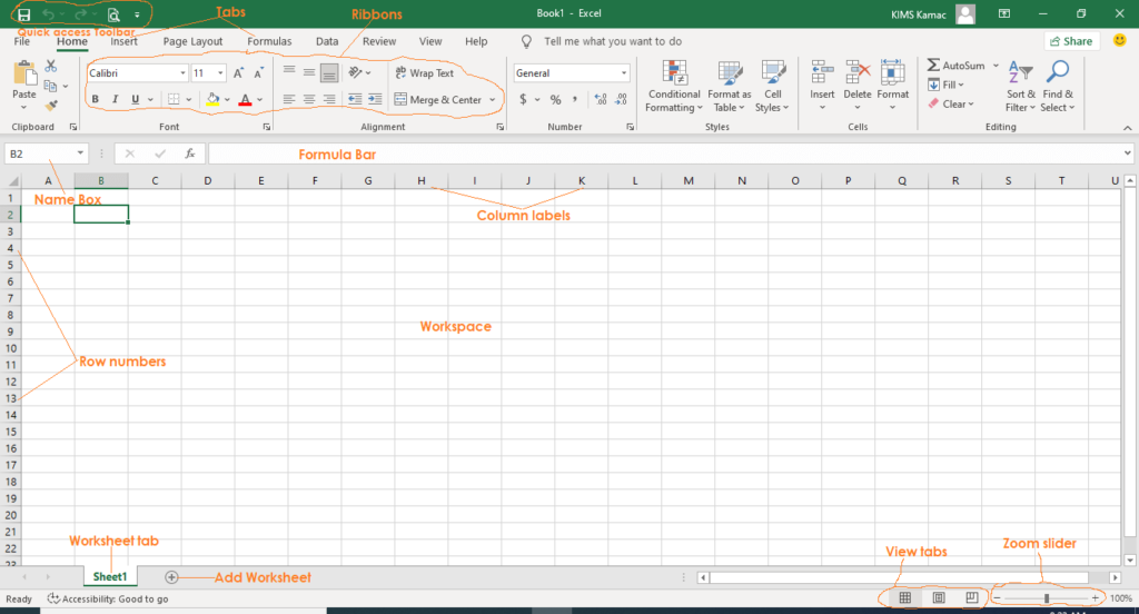 What is Microsoft Excel - the window features