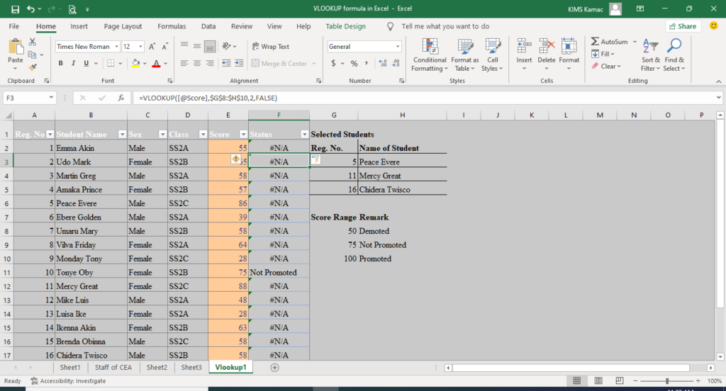 range_lookup in vlookup function