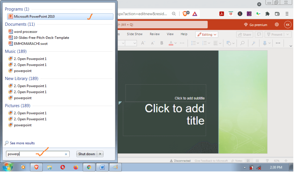 how to open powerpoint in windows 2