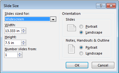 customize your slide size in a presentation