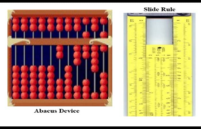 abacus and slide rule - counting devices