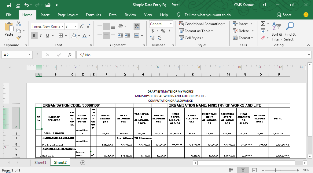 Data Entry: Working With Microsoft Excel In A Production Environment ...