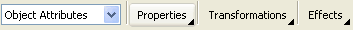 objects attributes property bar
