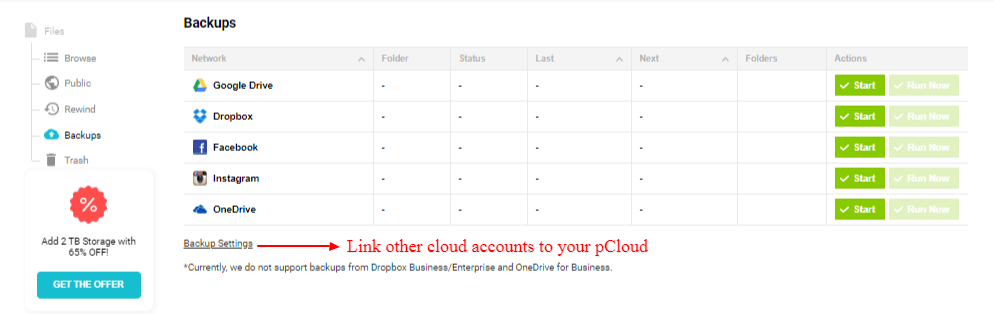 backup other cloud accounts