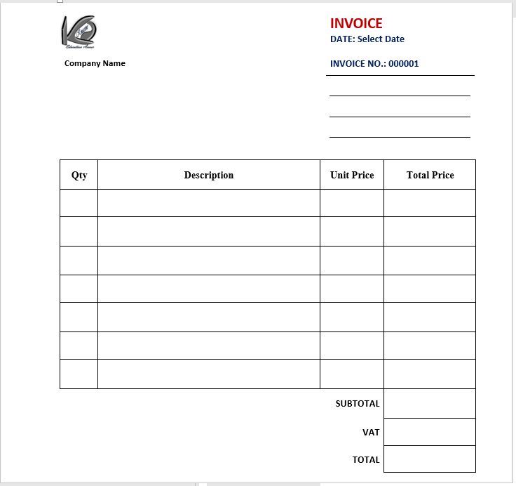create an invoice document - final
