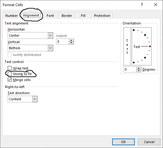 formatting cells in excel