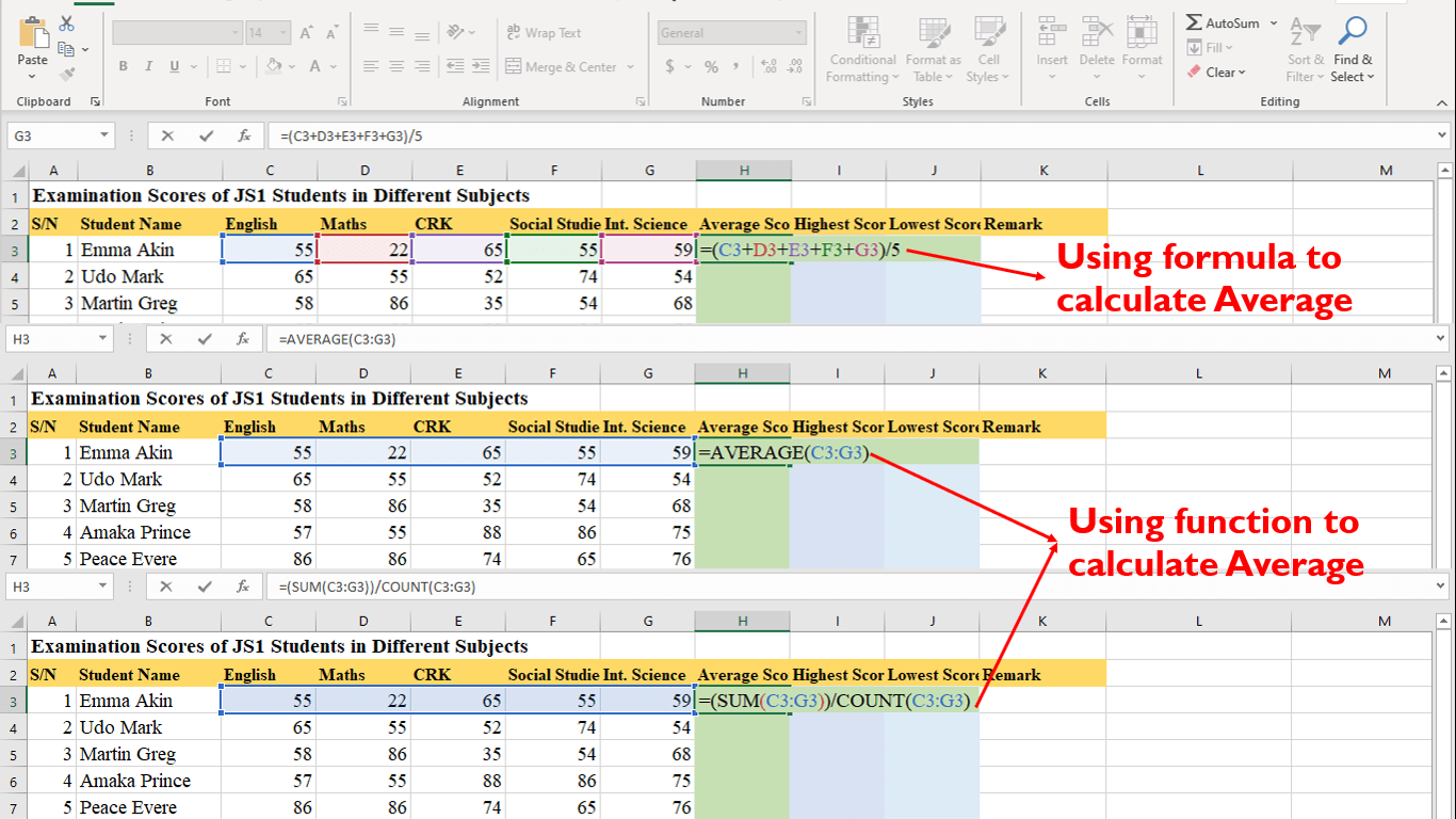 how to use excel formulas and functions