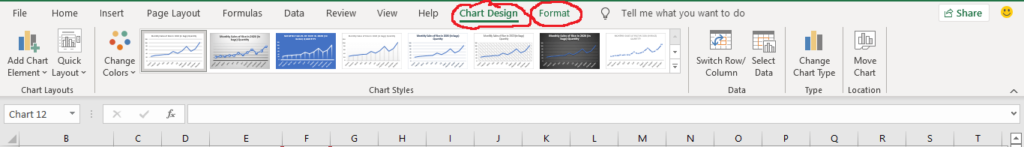 charts editing and customizing