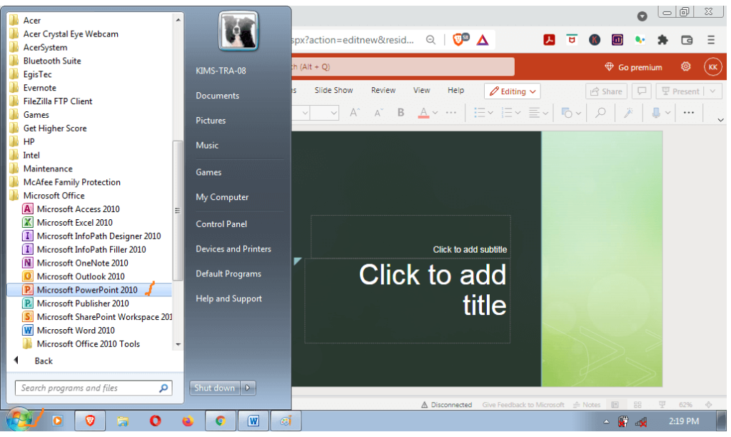 how to open powerpoint in windows 1