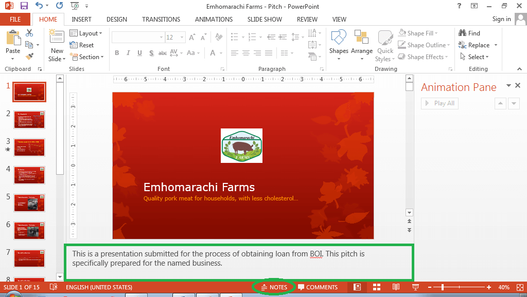 how to create note pages in powerpoint