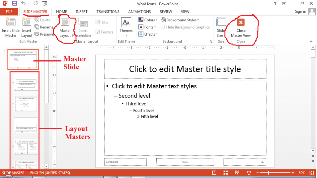 use slide master in PowerPoint