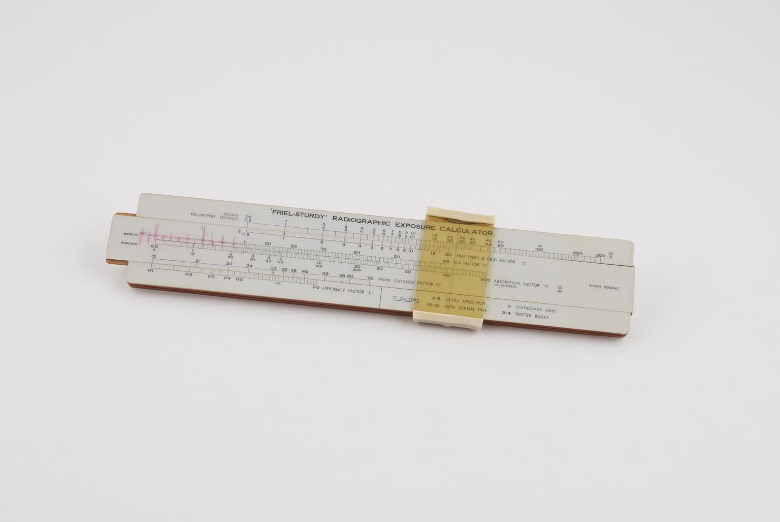 Mechanical Counting Devices with Examples 8 Friel-Sturdy radiographic slide rule (slide rule (radiation))