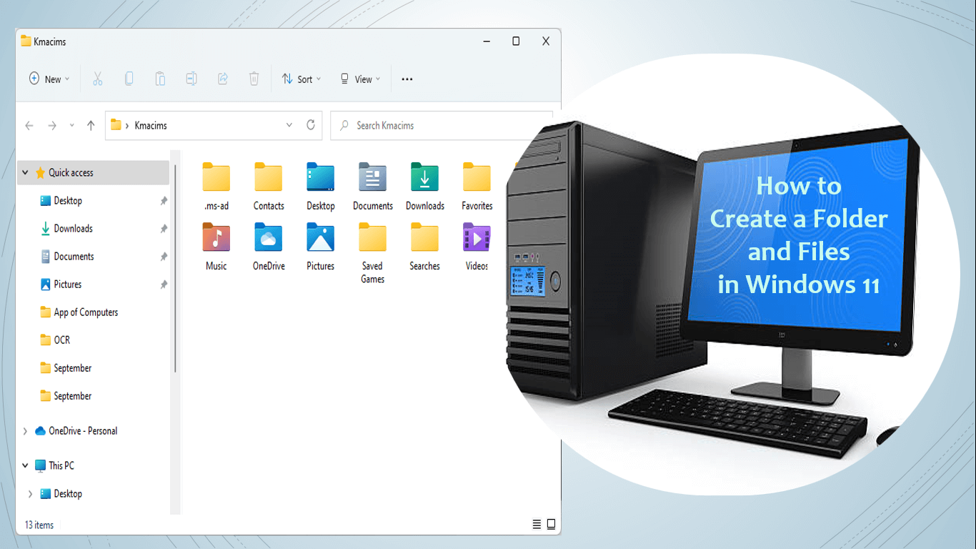how to create a folder in windows