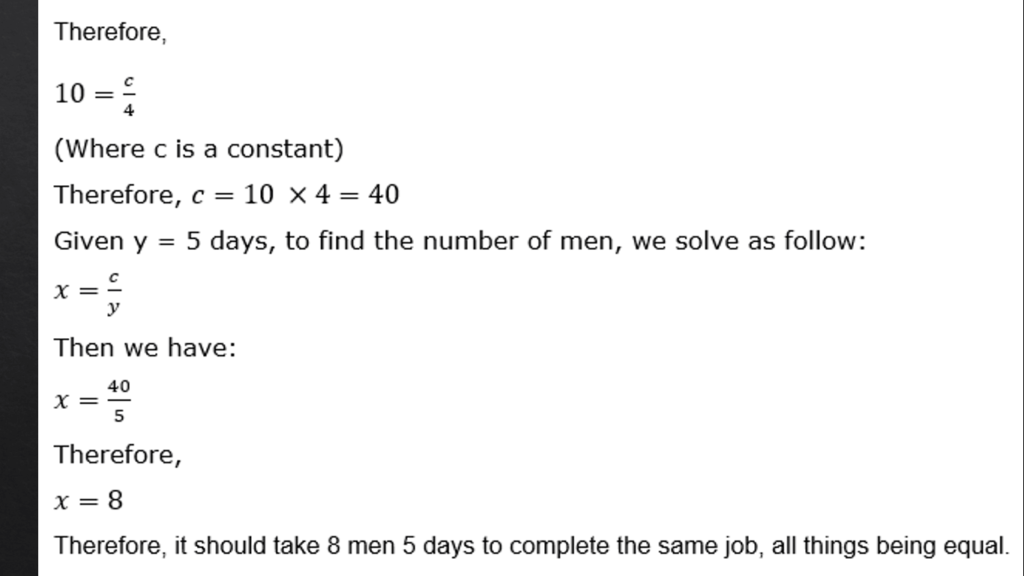 inverse proportionality