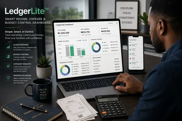 LedgerLite™ - Smart Income, Expense & Budget Control Dashboard