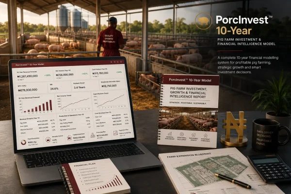 PorcInvest™ 10-Year - Pig Farm Investment Financial Model Excel | Pig Farming Investment & Profitability Calculator